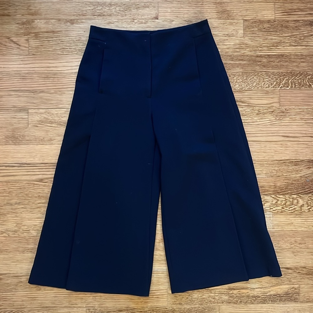 ZARA BASIC wide leg pants with front opening size medium
